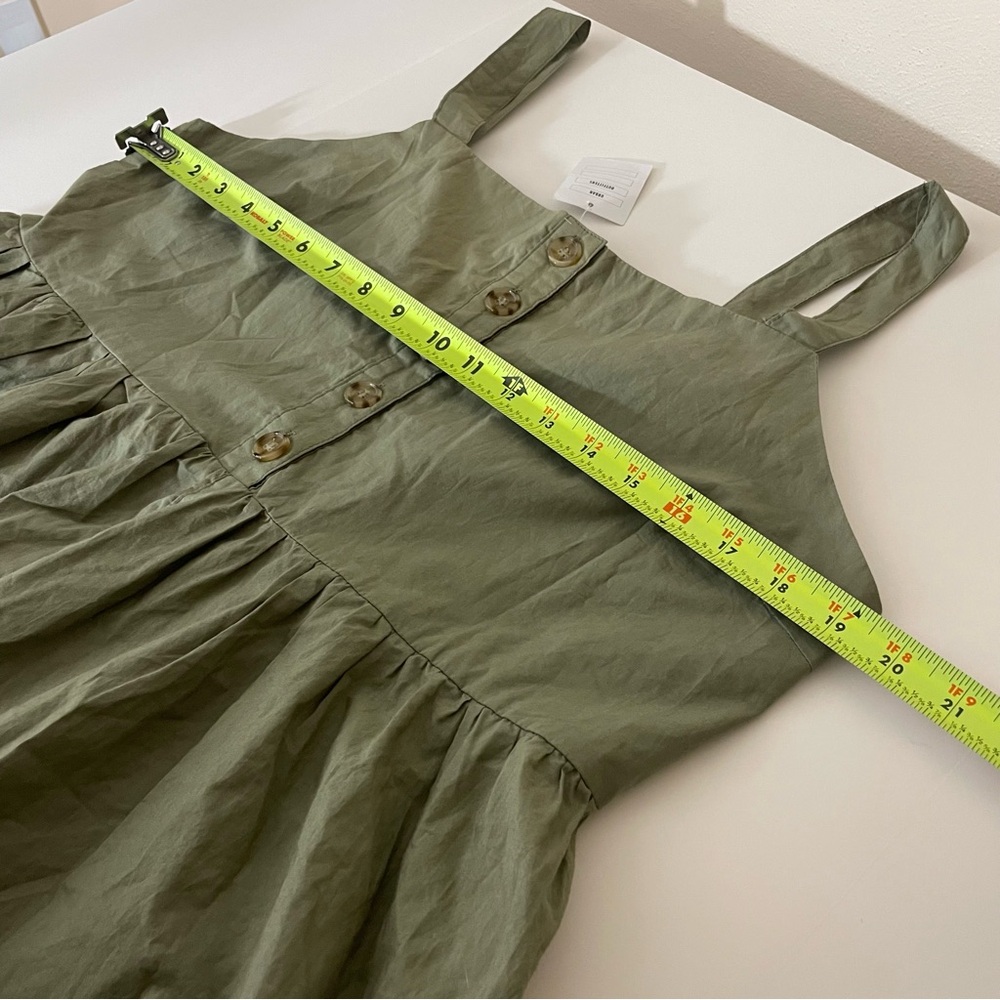 Urban Outfitters Olive Button-Front Cotton Romper - Picture 13 of 15